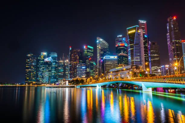 istock Singapore City Skyline at night 641273078