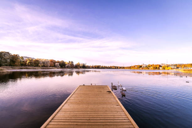 istock Sunset over beautiful relaxing landscape 641274764