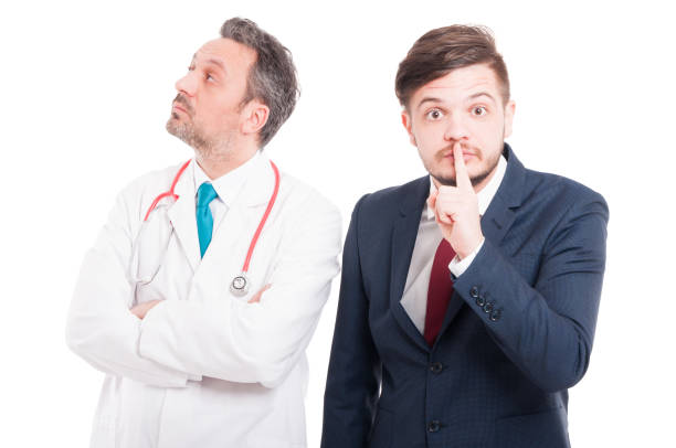 istock Young businessman doing shus or quiet gesture 641277700