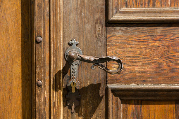 istock Ancient door handle, Olomouc, Czech Republic. 641278224