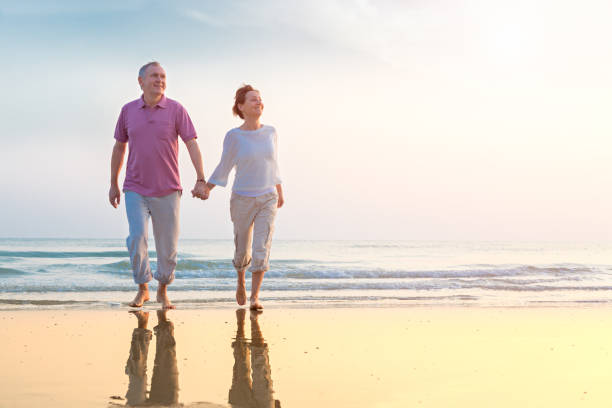 Senior couple at beach