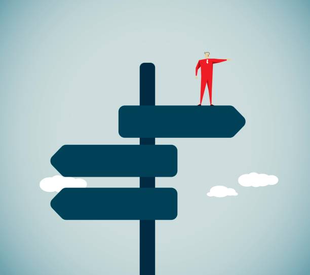 Direction Illustration and Painting crossroads sign stock illustrations