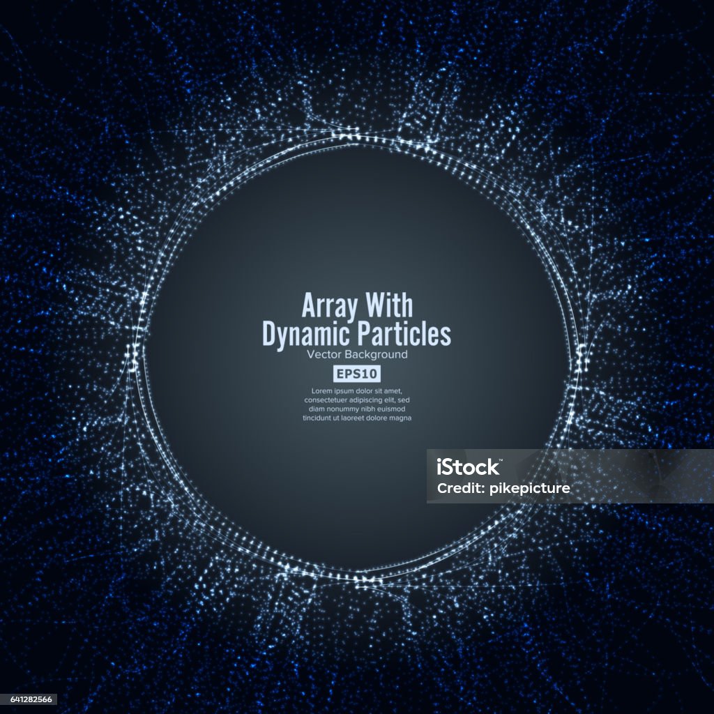 Array Vector With Splash Emitted Particles Connection Round Structure ...