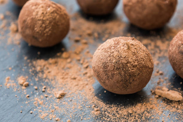 istock Homemade energy balls with chocolate 641283888