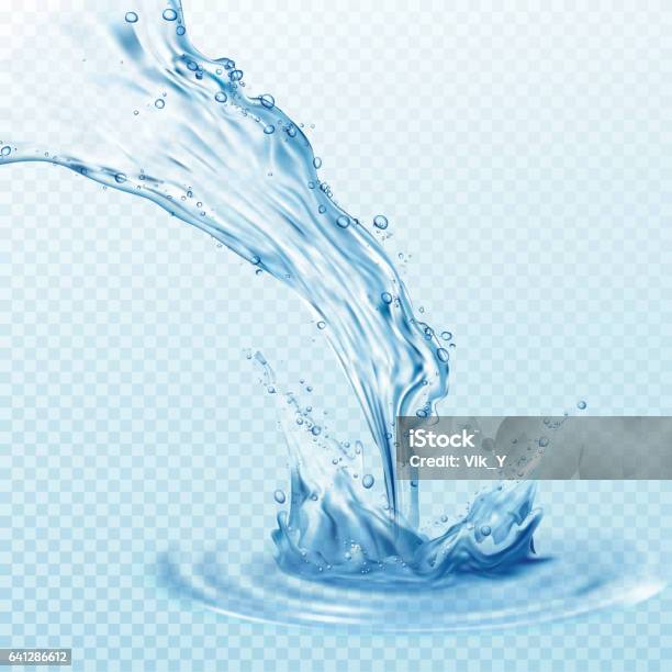 Transparent Water Splashes Drops Isolated On Transparent Background Stock Illustration - Download Image Now