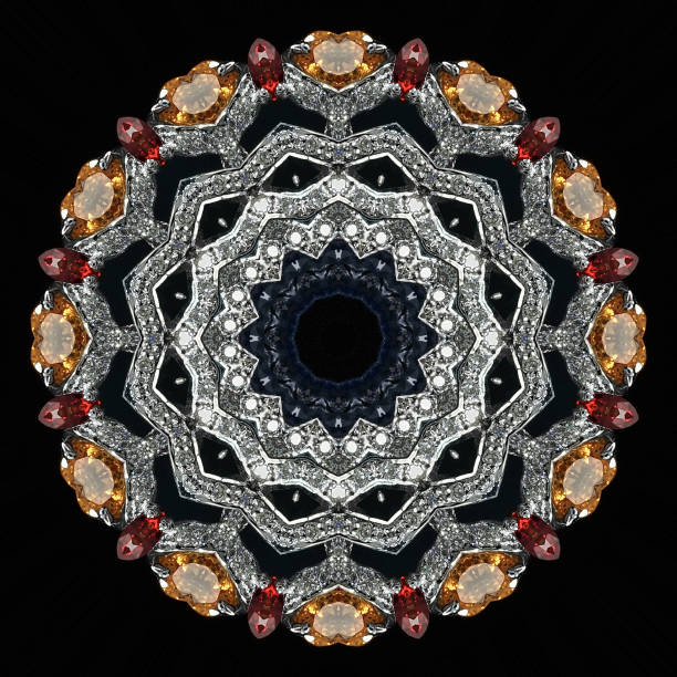 istock Abstract art of gem ornament texture. 641291448