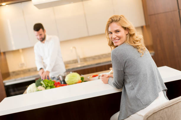 istock Young couple in the kitchen 641292772