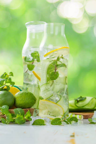 istock Infused lemon and cucumber water 641293102