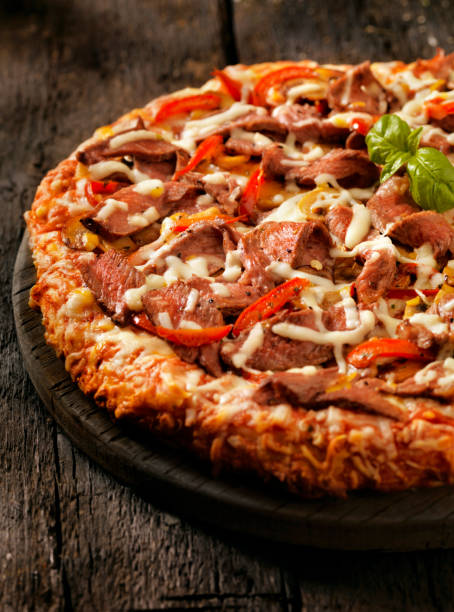 istock Steak and Mushroom Pizza 641293238