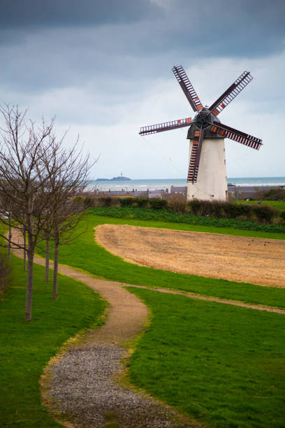 Abstract view of Lytham Windmill at Lytham St Annes, UK