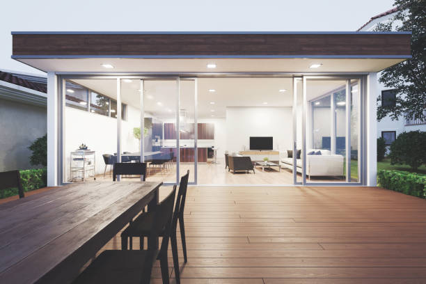 istock Modern Luxury Home Showcase Patio 641296732