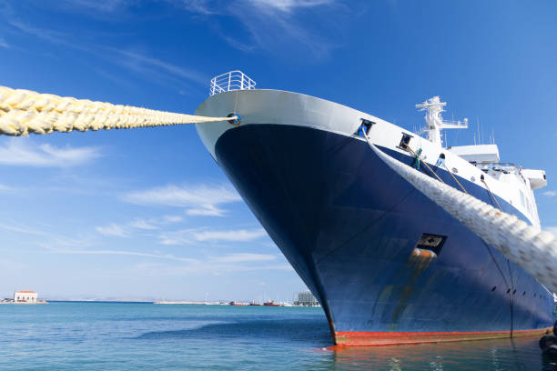 tanker at open sea horizon
