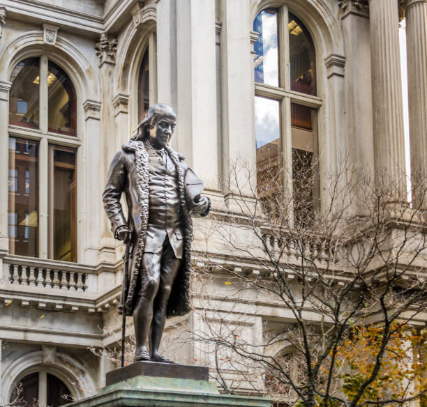 George Washington Statue at Federal Hall, Wall Street, New York City.