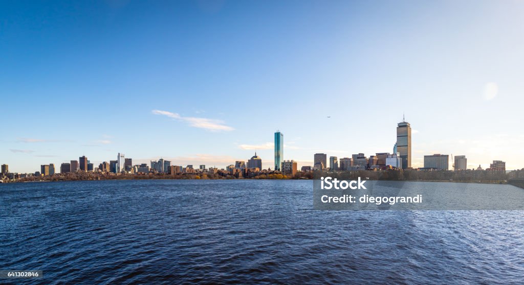 Boston skyline seen from Cambridge - Massachusetts, USA Boston skyline and Charles River seen from Cambridge - Massachusetts, USA Boston - Massachusetts Stock Photo