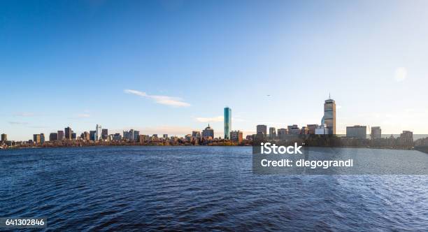 Boston Skyline Seen From Cambridge Massachusetts Usa Stock Photo - Download Image Now