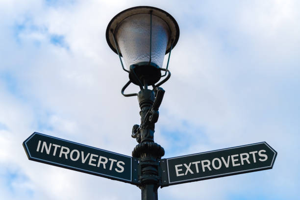 istock Introverts versus Extroverts directional signs 641303448