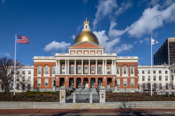 Massachusetts State House - Freedom Trail Site - Boston, Massachusetts, USA