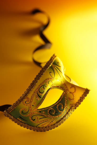 istock Venetian Mask On Yellow Background 641306482