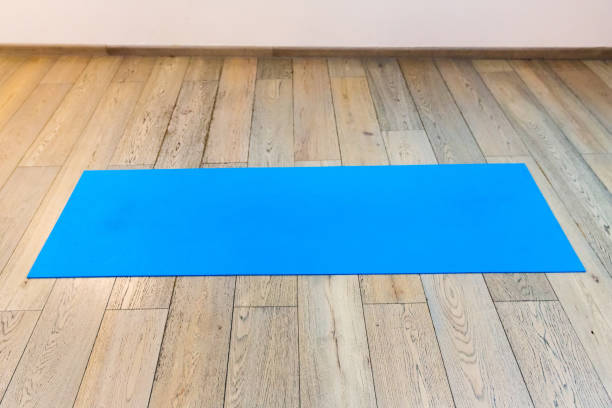 istock Gym with yoga mat interior 641306808