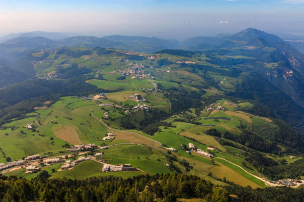 Landscape in Lessinia, a protected mountain area in the north Italy. Verona province.
