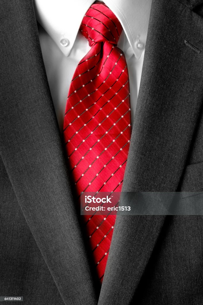 Business suit white shirt and red tie Business suit white shirt and red tie for formal wear fashion Arts Culture and Entertainment Stock Photo