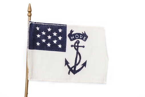 A stock photo of The Flag of the first Rhode Island Regiment. Part of my historical American Flag series.