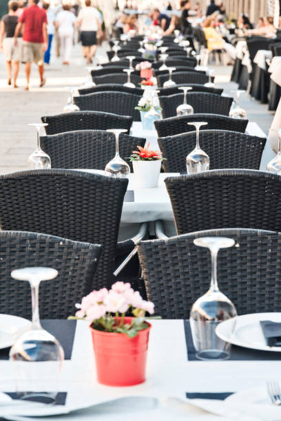 istock Segovia (Spain): tables of restaurant 641313434