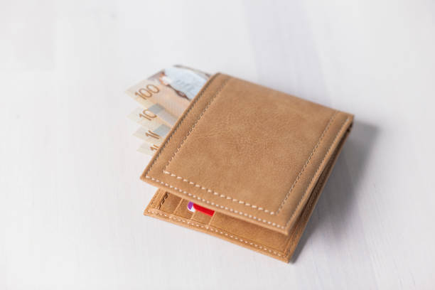 istock Canadian Dollars in leather wallet 641317146