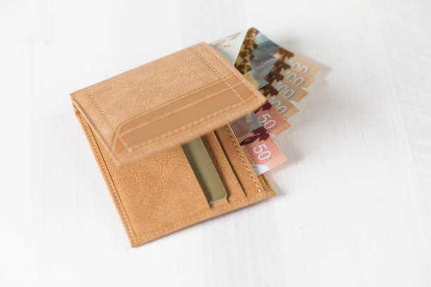 istock Canadian Dollars in leather wallet 641317172
