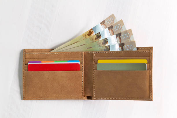 istock Canadian Dollars in leather wallet 641317188