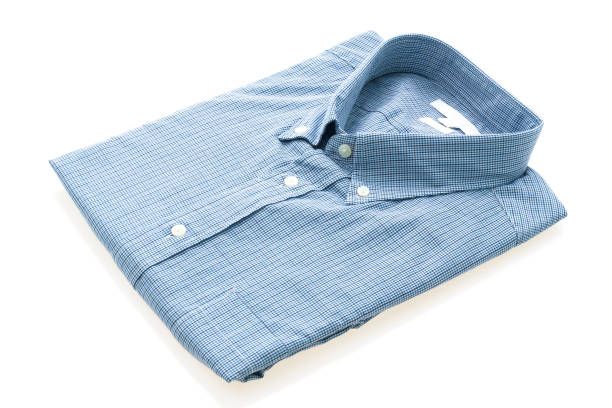istock Men shirt for clothing isolated on white background 641319368