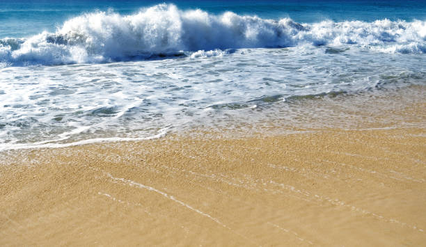 istock Sea foam made by the waves breaking on the shore 641321280