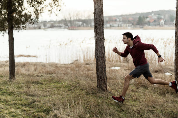 istock Another day running by the frozen lake 641322060
