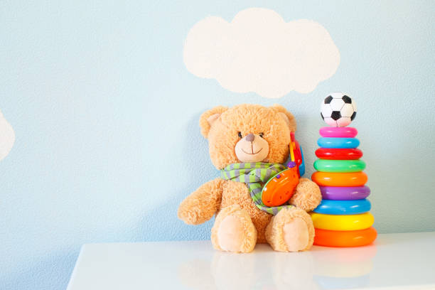 istock Toy bear talking on the phone 641325006