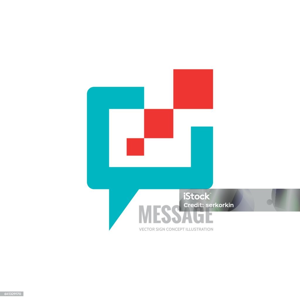 Message Vector Logo Template Concept Illustration Speech Bubble ...