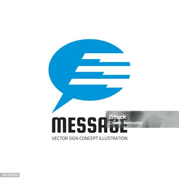 Message Vector Logo Template Concept Illustration Stock Illustration ...
