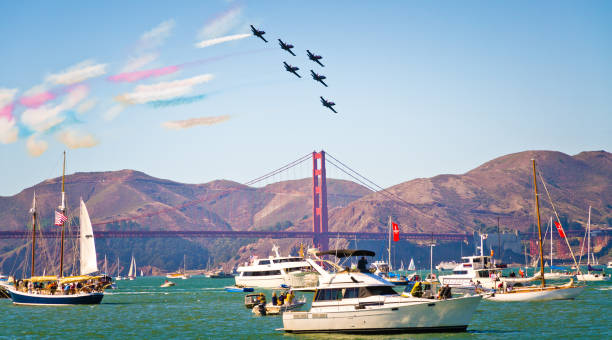 Blue Angels Avia Show over San Francisco Bay San Francisco CA/USA October 6, 2012: Blue Angels Avia Show over San Francisco Bay san francisco bay stock pictures, royalty-free photos & images