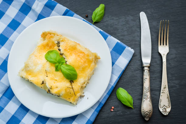 istock Ready to eat lasagna with bechamel sauce 641333482
