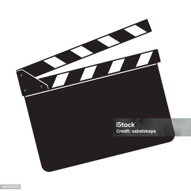 Blank Cinema Production Black Clapper Board Stock Illustration - Download Image Now - Film Slate, Movie, Film Industry