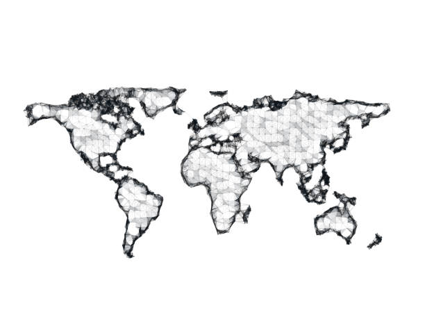 istock Technology sense of the world map 641335096