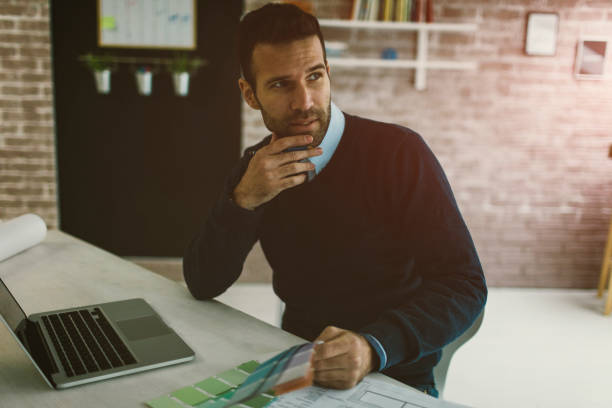 istock Businessman working in his office 641335970