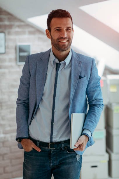 istock Businessman working in his office 641337386
