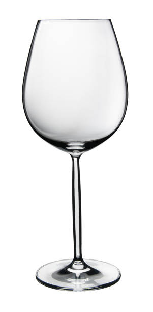 Bicchiere da vino vuota isolato - foto stock