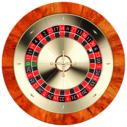 golden roulette casino 3d rendering image