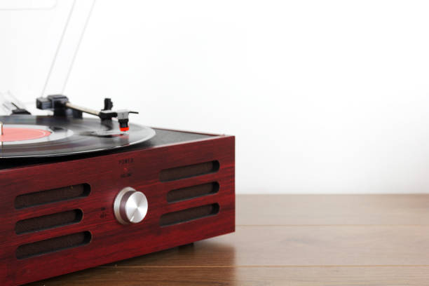 istock Close up of a retro record player 641341790