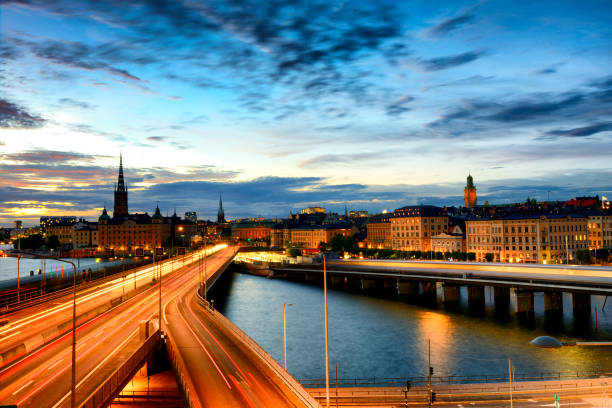 istock Stockholm skyline at twilight 641342100