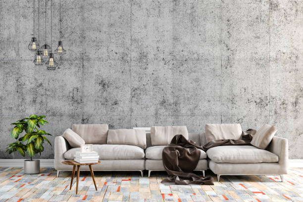 istock 3d render of beautiful clean interior 641346662