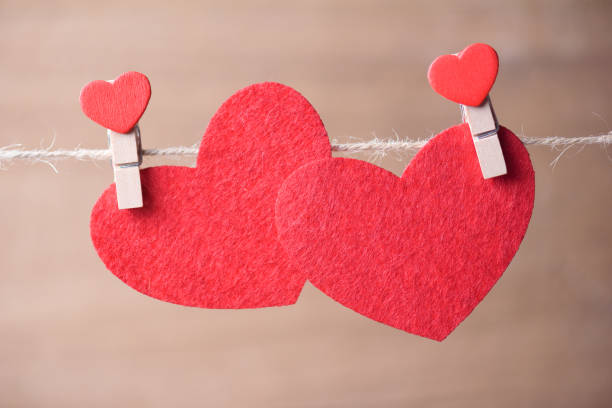 istock Heart shape decorations background of Valentines day. 641346836