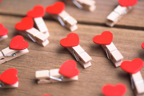 istock Heart shape decorations background of Valentines day. 641346854