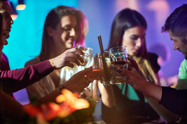 istock Group of people in the bar 641348578
